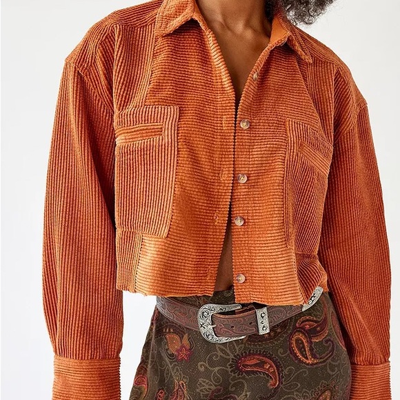 Urban Outfitters Tops - urban outfitters bdg rodney corduroy cropped button-down shirt